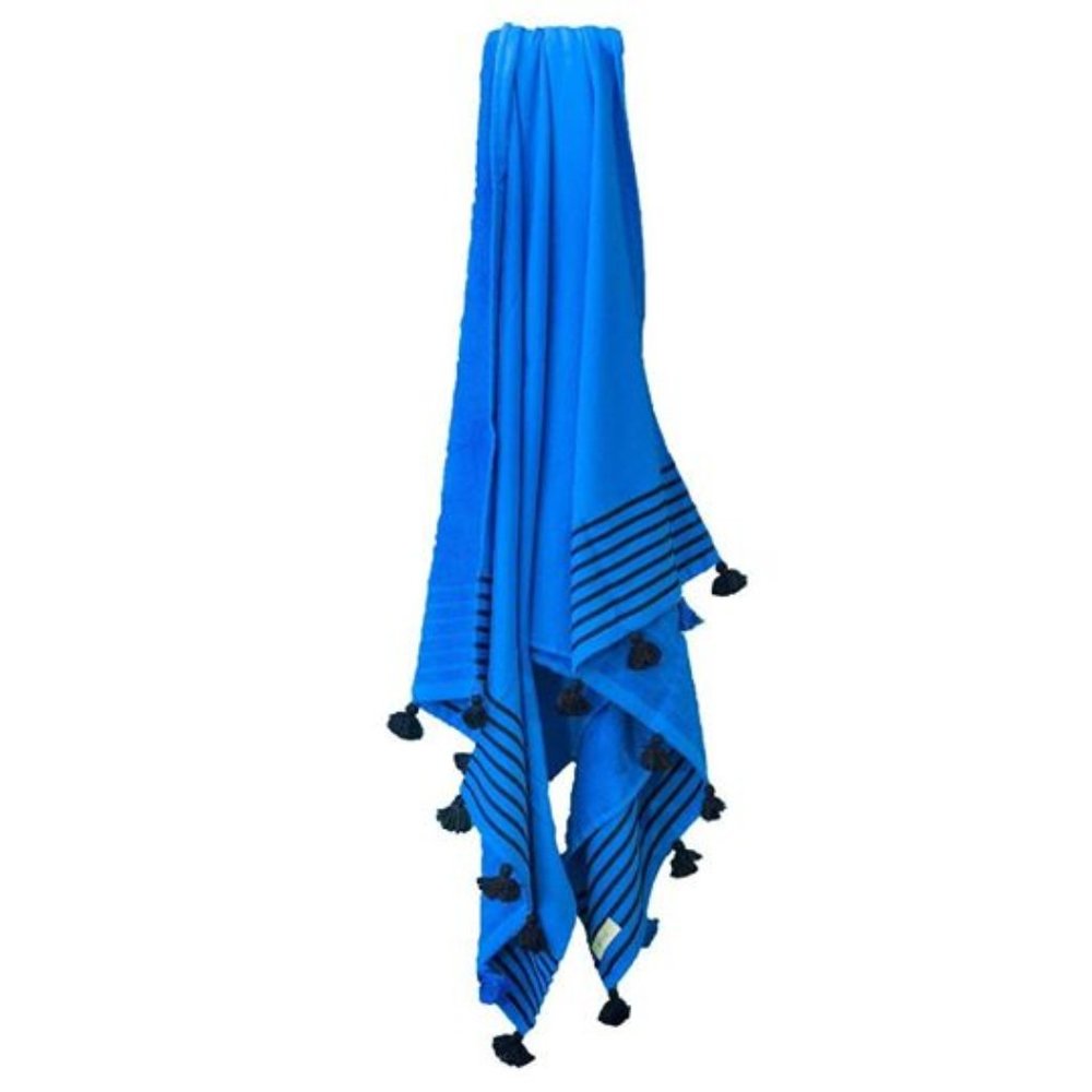 Blue Metalia Towels - 100% Turkish Cotton